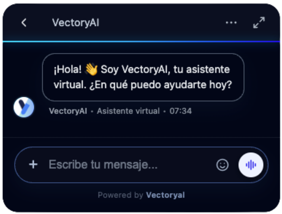 Chatbot web: asistente completo con voz, citas, documentos e idioma