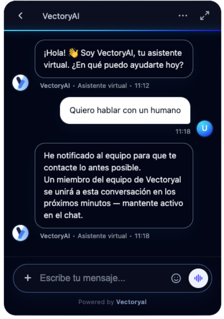 Chatbot web: conversación natural con el usuario
